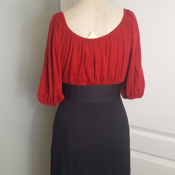 Sophie Max Red Black Wiggle Dress NWT - Picture 6 of 11